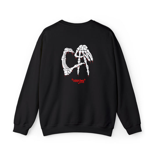 Blxph3my Bloody Gold Fangs Crewneck
