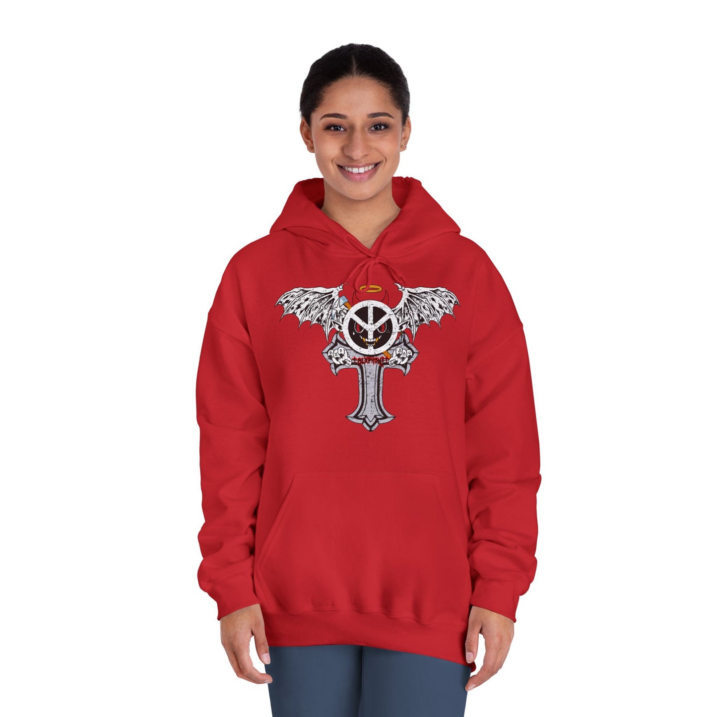 Blxph3my Wings and Cross Hoodie