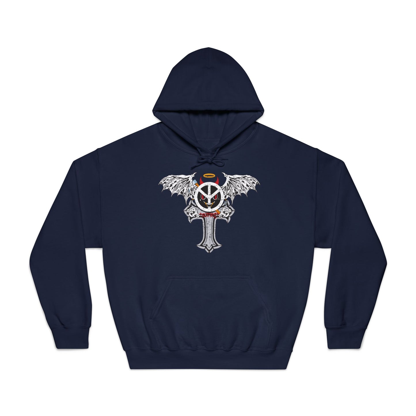Blxph3my Wings and Cross Adult Hoodie