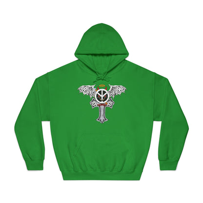 Blxph3my Wings and Cross Adult Hoodie