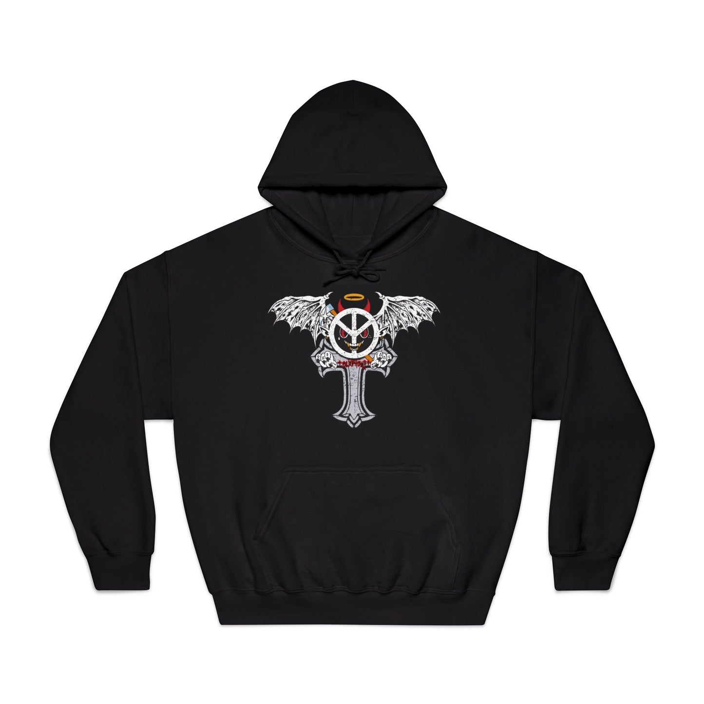 Blxph3my Wings and Cross Adult Hoodie