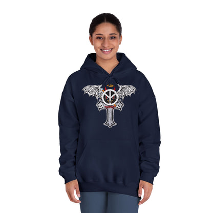 Blxph3my Wings and Cross Adult Hoodie