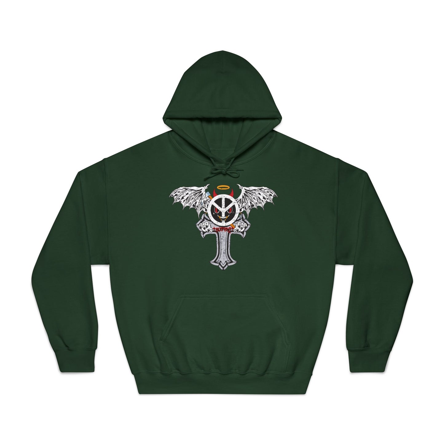 Blxph3my Wings and Cross Adult Hoodie
