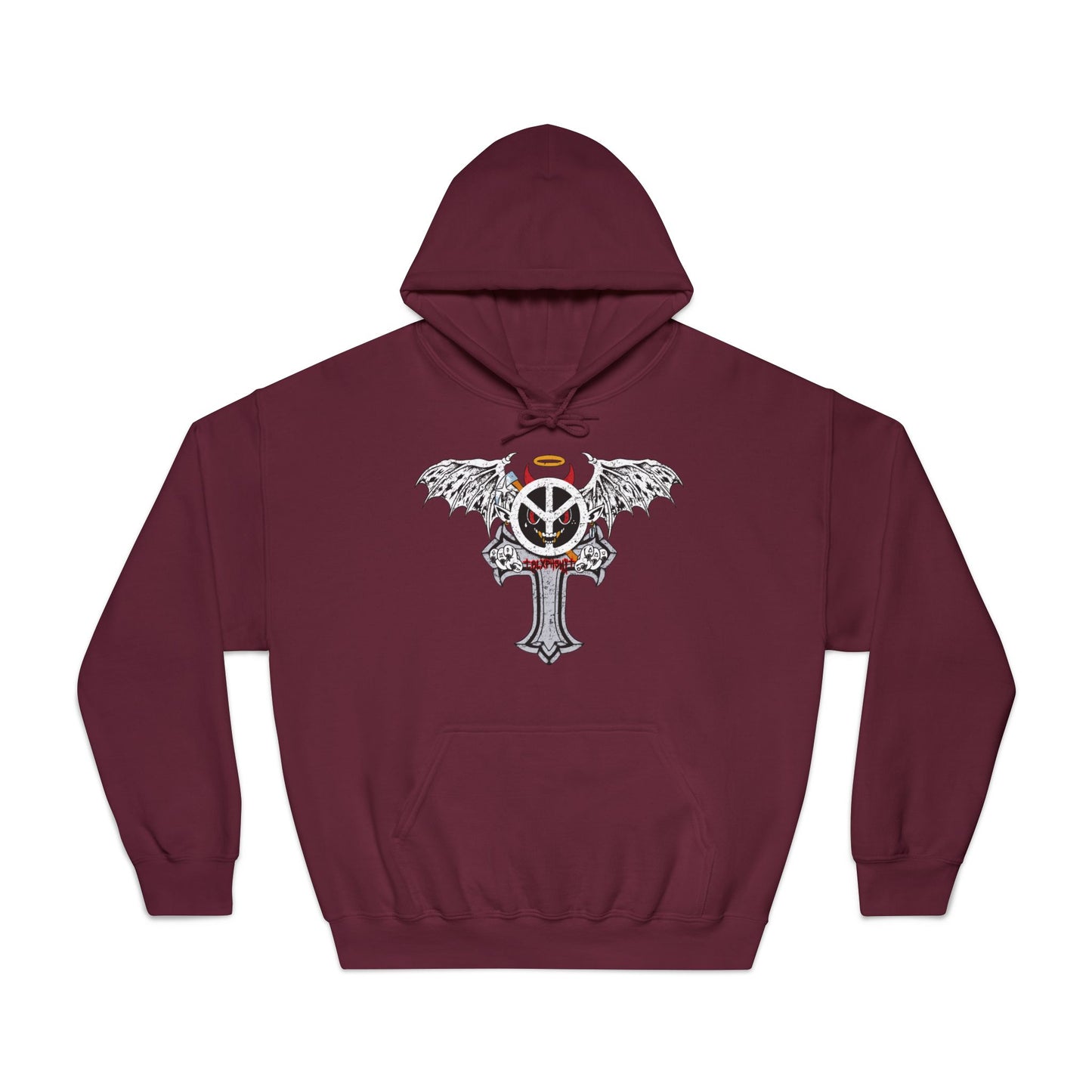 Blxph3my Wings and Cross Adult Hoodie